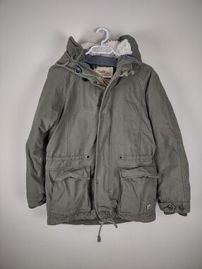 TNA Olive Green Parka Jacket Size Medium